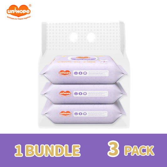 Unihope Fragrance Vitamin E Baby Wipes PH5.5 (3Packs=240 Pcs) - 3 Packs(240's)