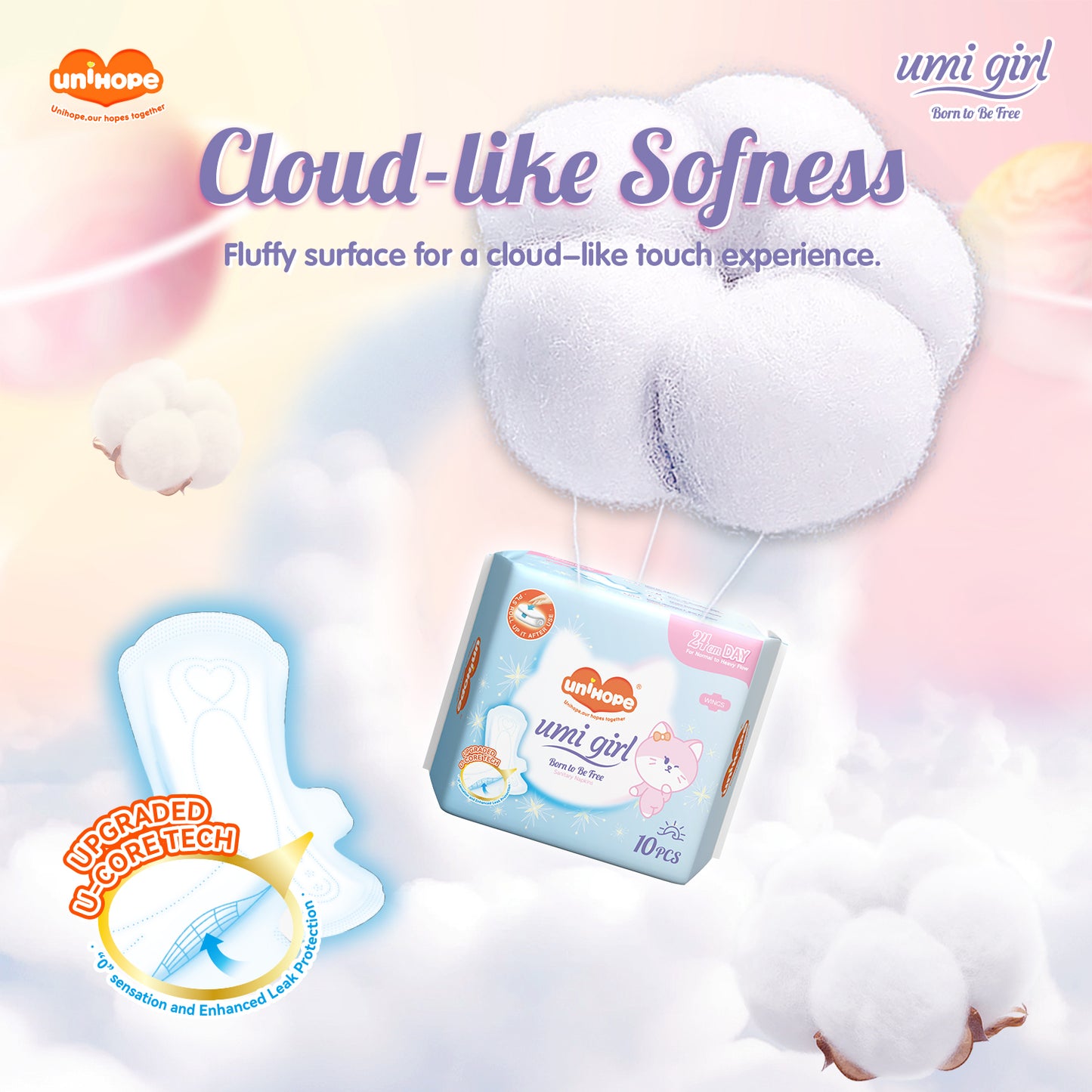 Pad Wanita Unihope Umi Girl 240mm - 10 pcs